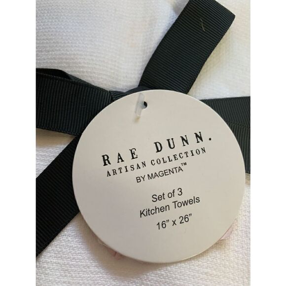 Rae Dunn Kitchen Towels Set Of 3 Trick Or Treat Happy Halloween and Checkerboard - Picture 2 of 4